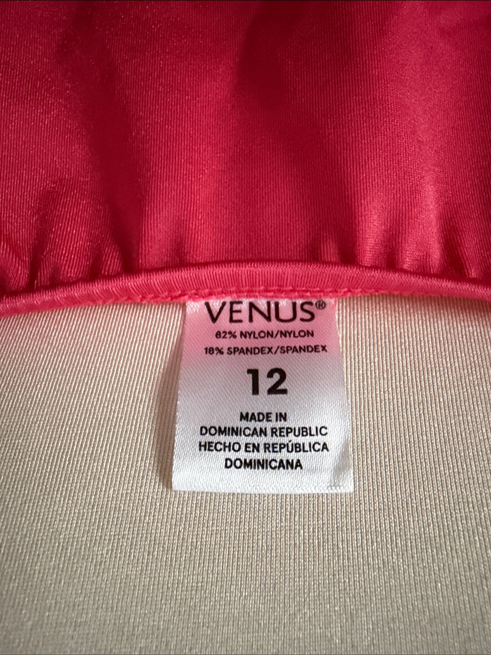 VENUS Bright Salmon Pink Halter Tankini Swimsuit 12 Resort Beach Pool Vacation - Picture 5 of 9